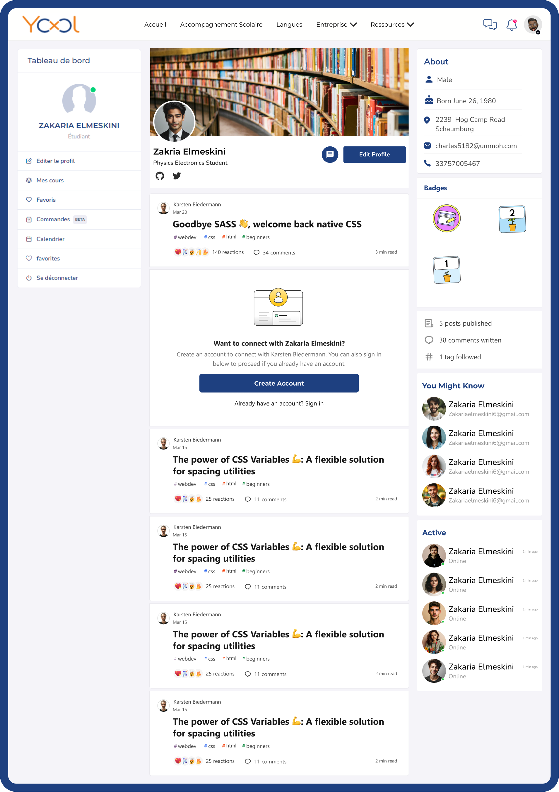 Yool Education Visitor Mode - Profile View